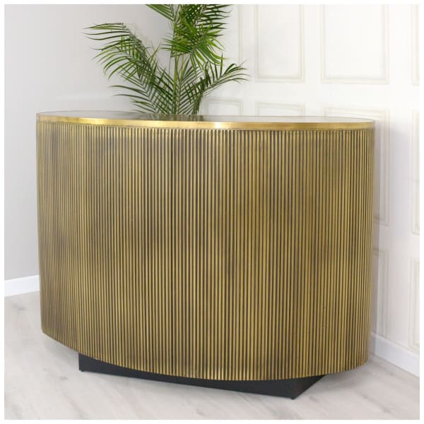 Mirage Antique Brass Bar Unit