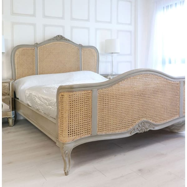 French Style Olive Rattan Bed (5ft/6ft)