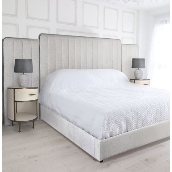 Aries Luxe Oversized Headboard 6ft Super Kingsize Bed