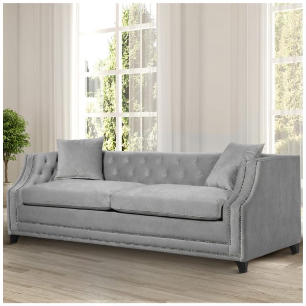 Grey Velvet SOFA BED