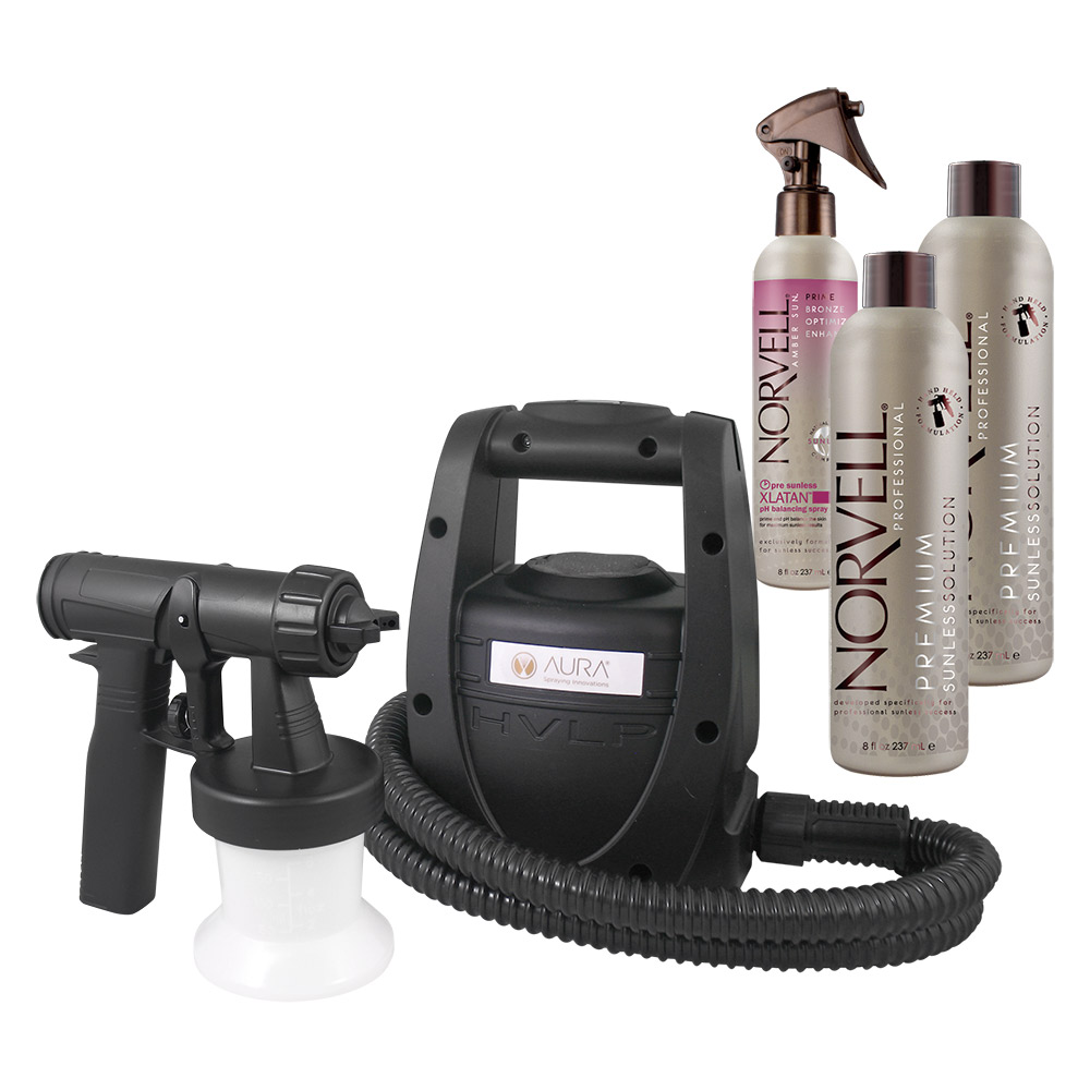 Aura TS20 Spray Tan Machine Kit, Norvell Organic Tanning Solution