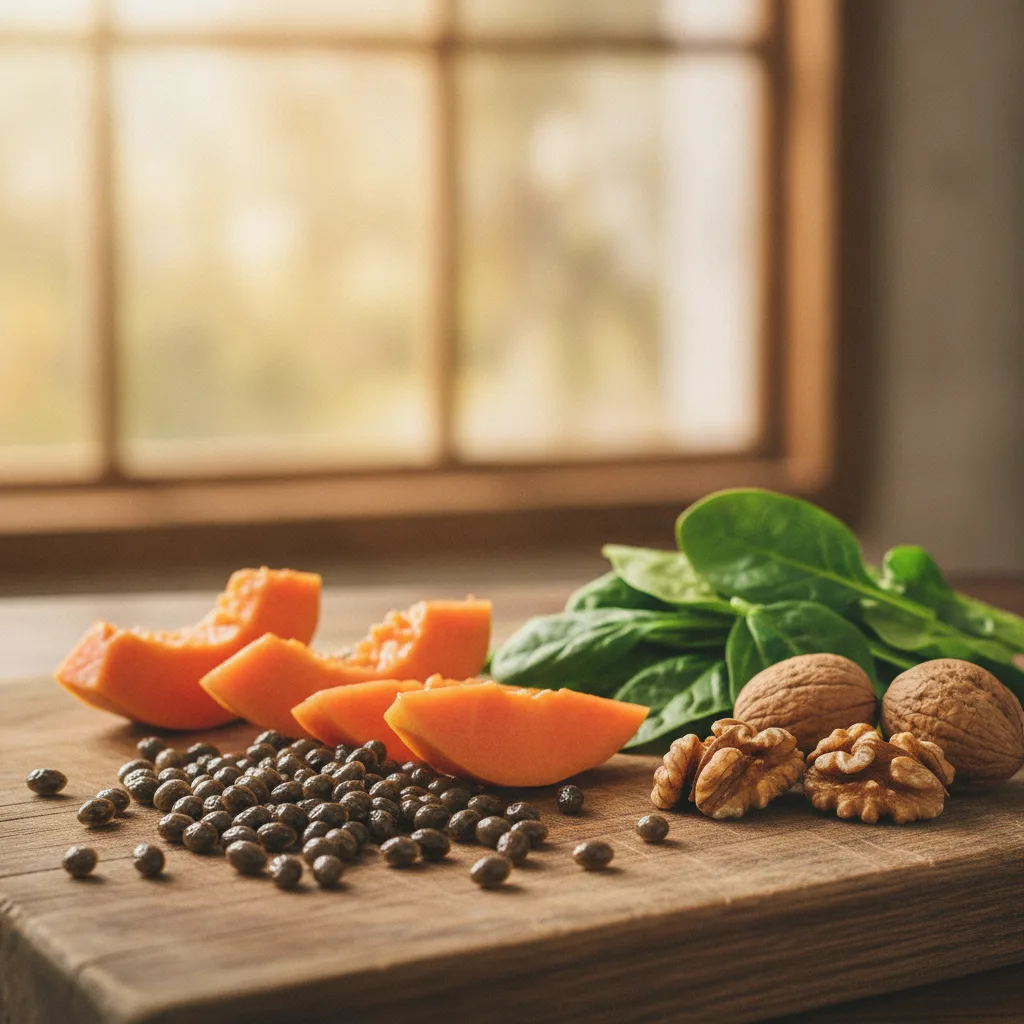 Whole and ground papaya seeds