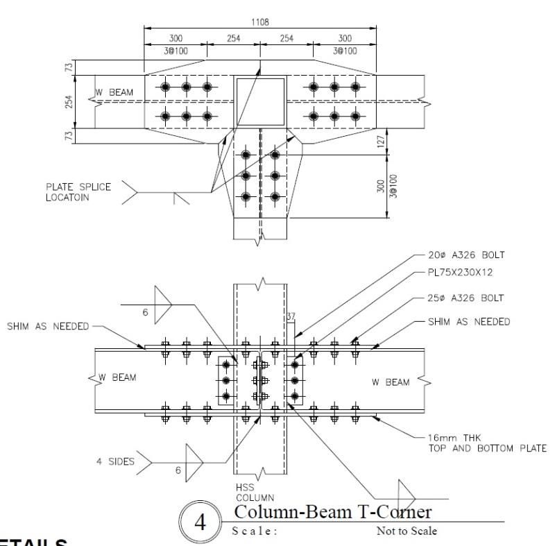 Moment Connection With Shs Column Structural Engineering Other