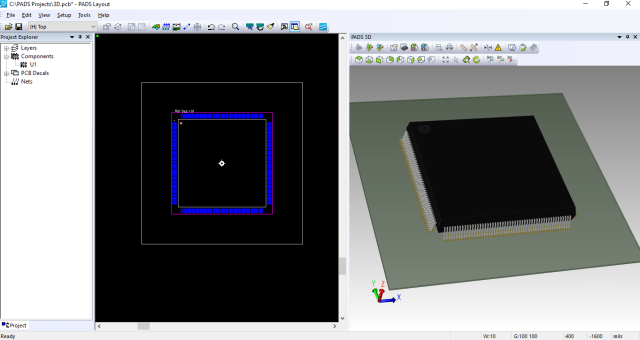 The PADS platform is designed to be easy to use and provides detailed 3D renders of parts and components. (Image courtesy of Mentor Graphics.)