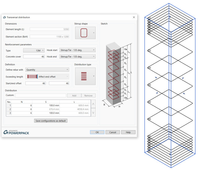 Figure 9. Transversal distribution allows automatic placement of rebar.