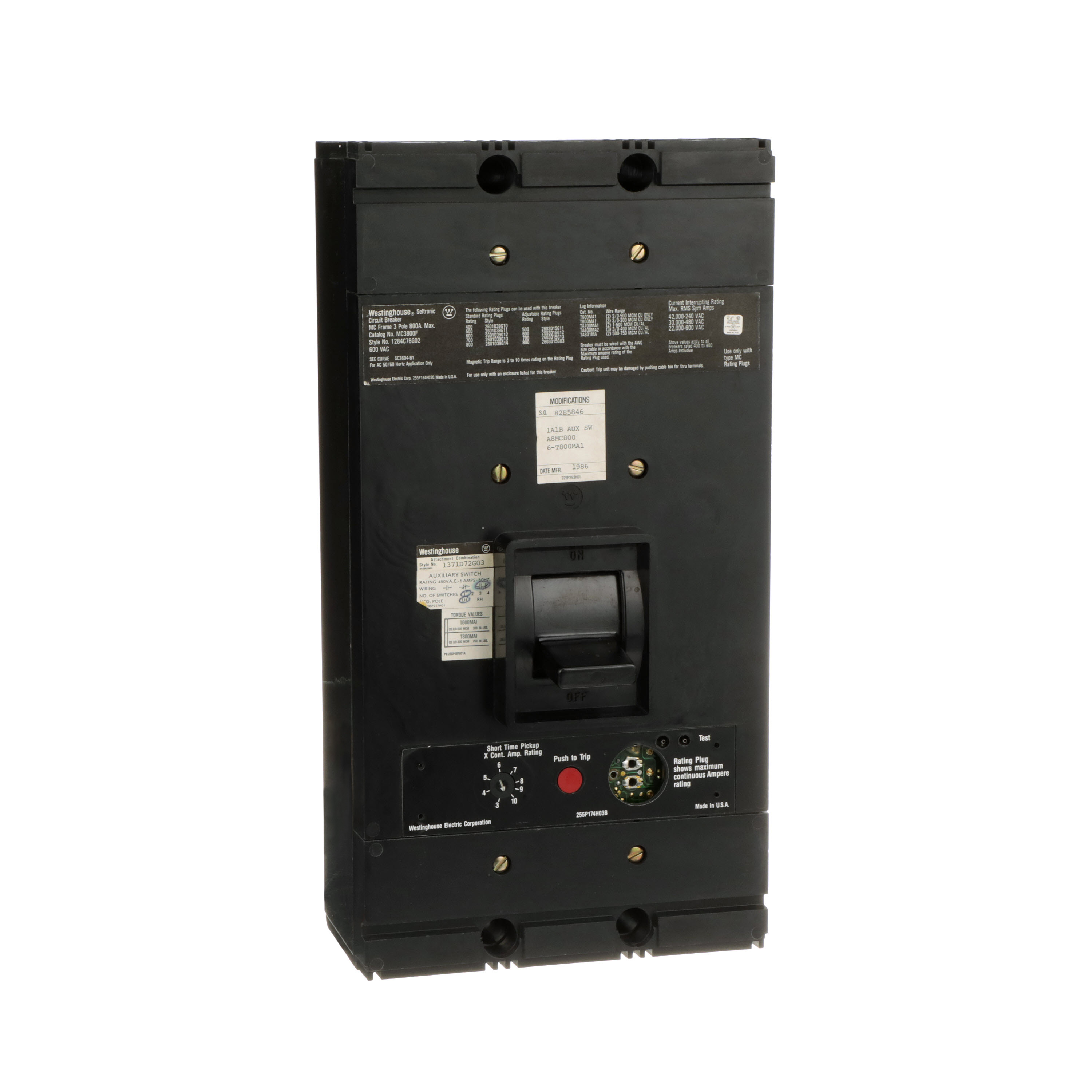 EATON CORPORATION MC3800F