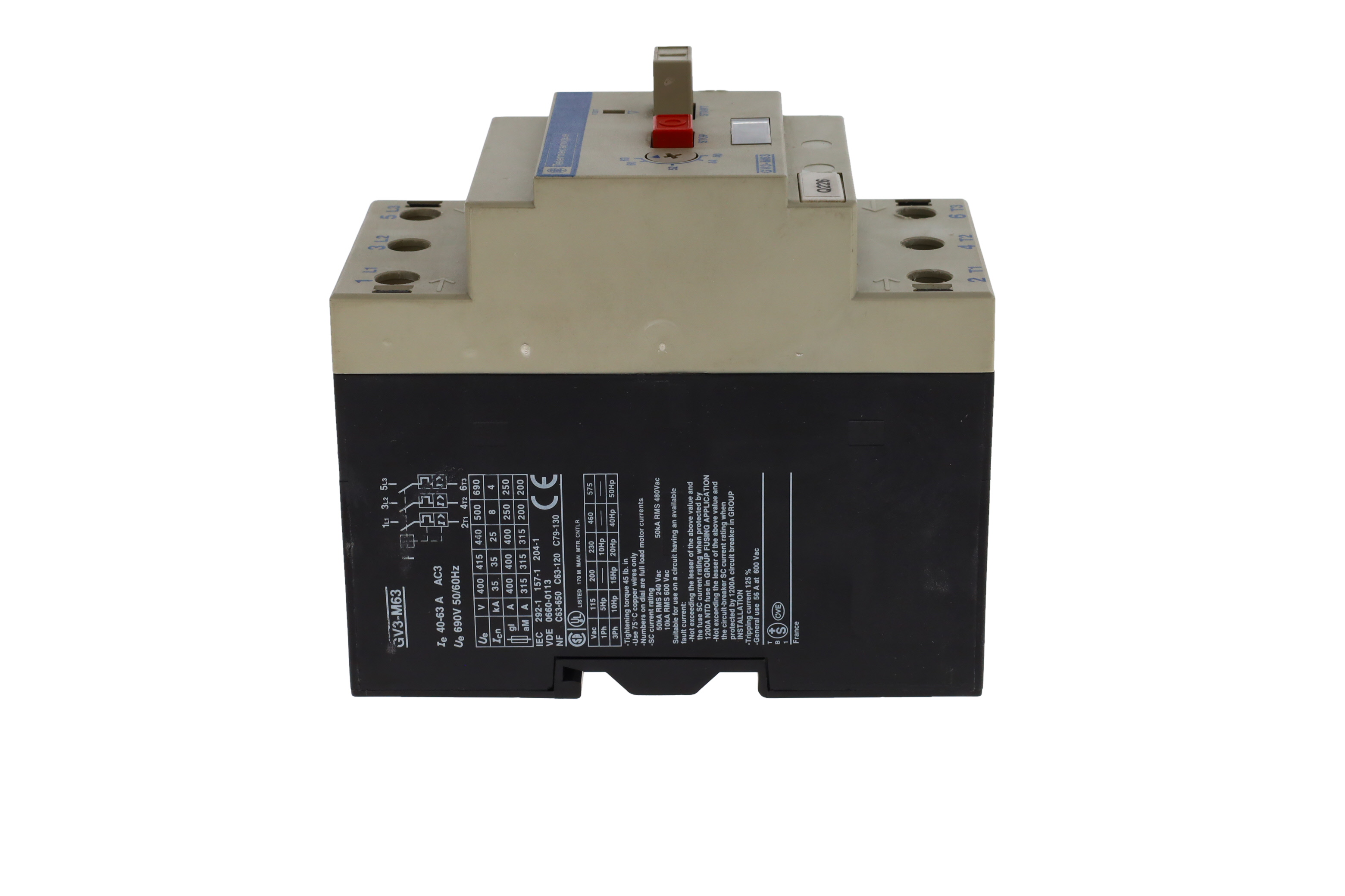SCHNEIDER ELECTRIC GV3-M63