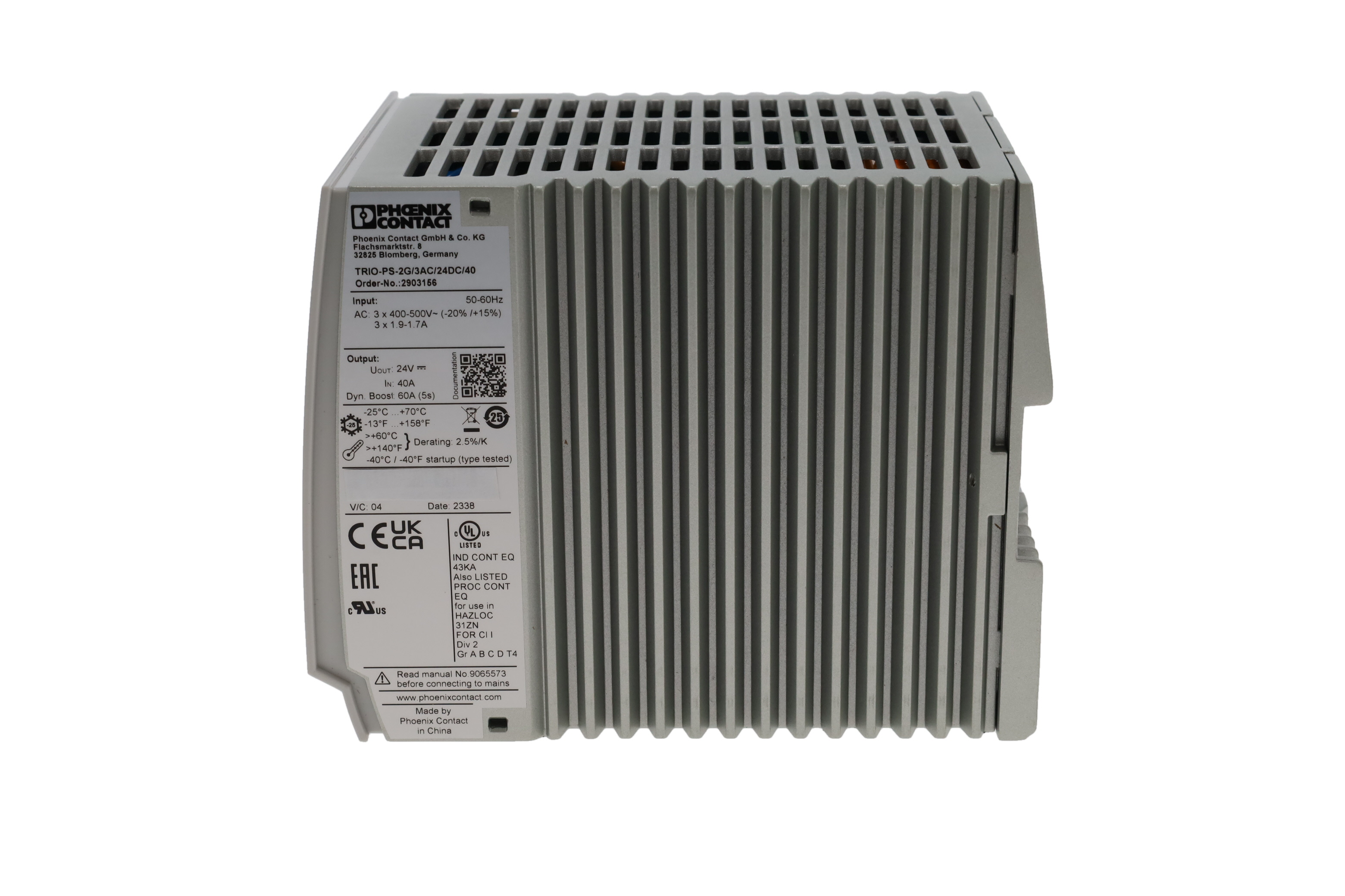 PHOENIX CONTACT TRIO-PS-2G/3AC/24DC/40