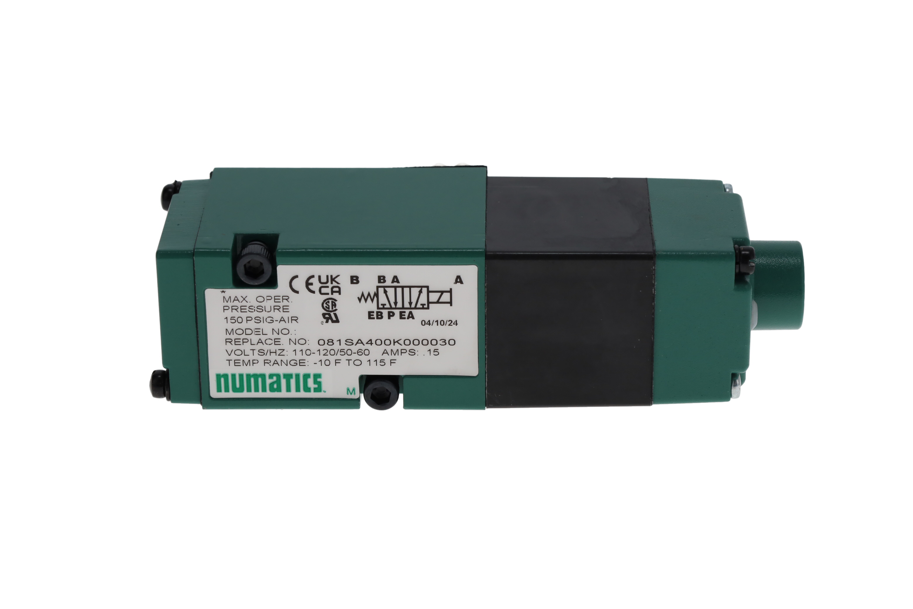 081SA400K000030 Solenoid Valve by ASCO NUMATICS 081SA400K000030 Solenoid Valve by ASCO NUMATICS