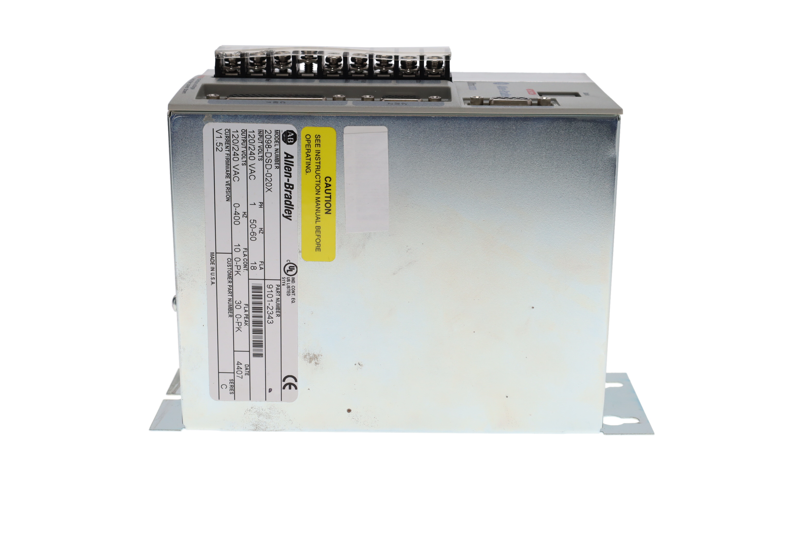 2098-DSD-020X Servo Drive/Servo Control by ALLEN BRADLEY 2098-DSD-020X Servo Drive/Servo Control by ALLEN BRADLEY