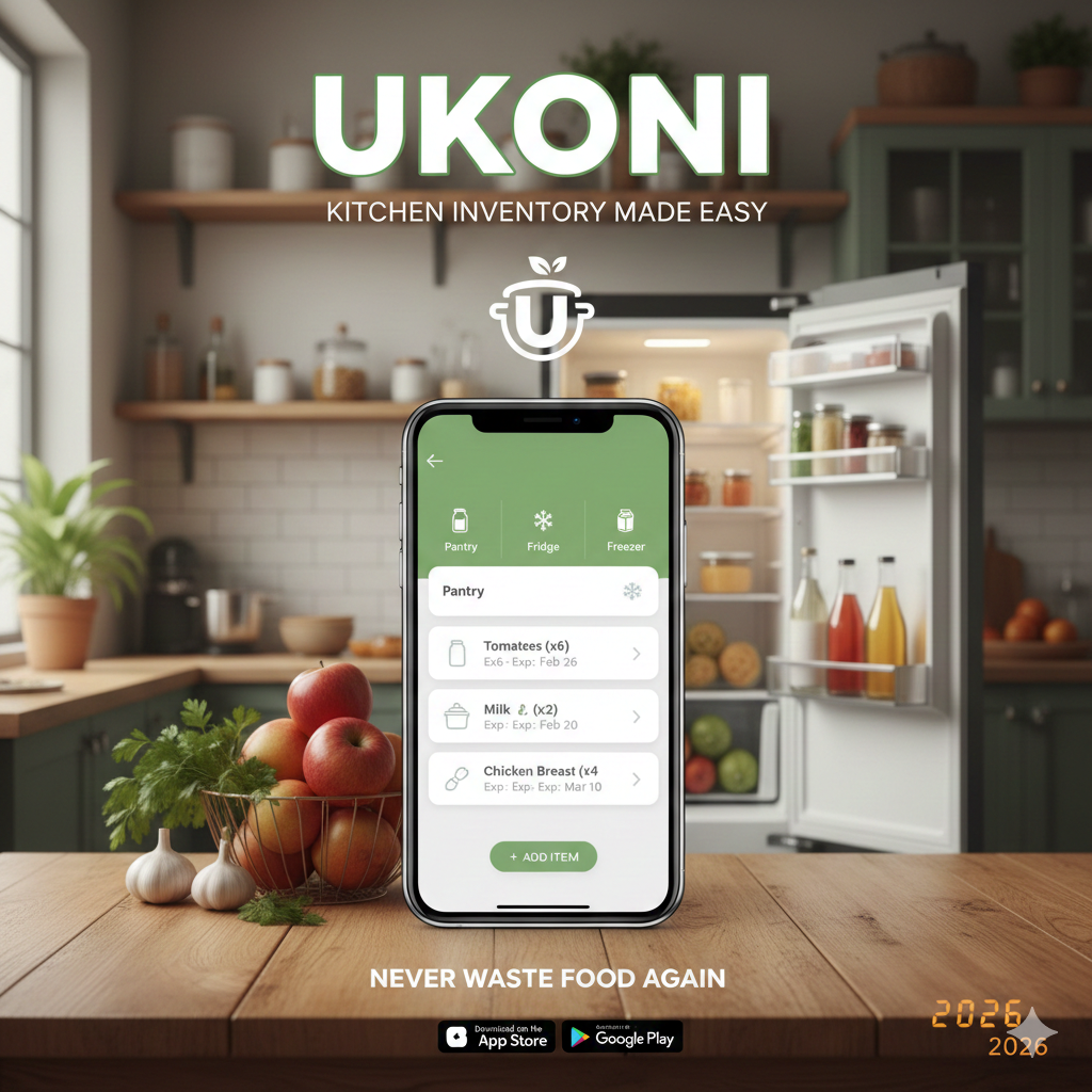 Screenshot of Ukoni: Flexible Inventory Management for Households
