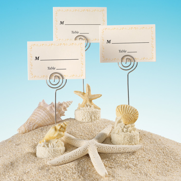 Seashell Place Card Holders Beach Place Card Holder and Place Card