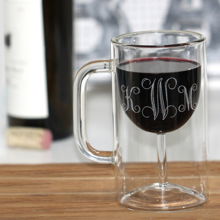 Exclusively Weddings Personalized Winestein Wine Glass Mug for
