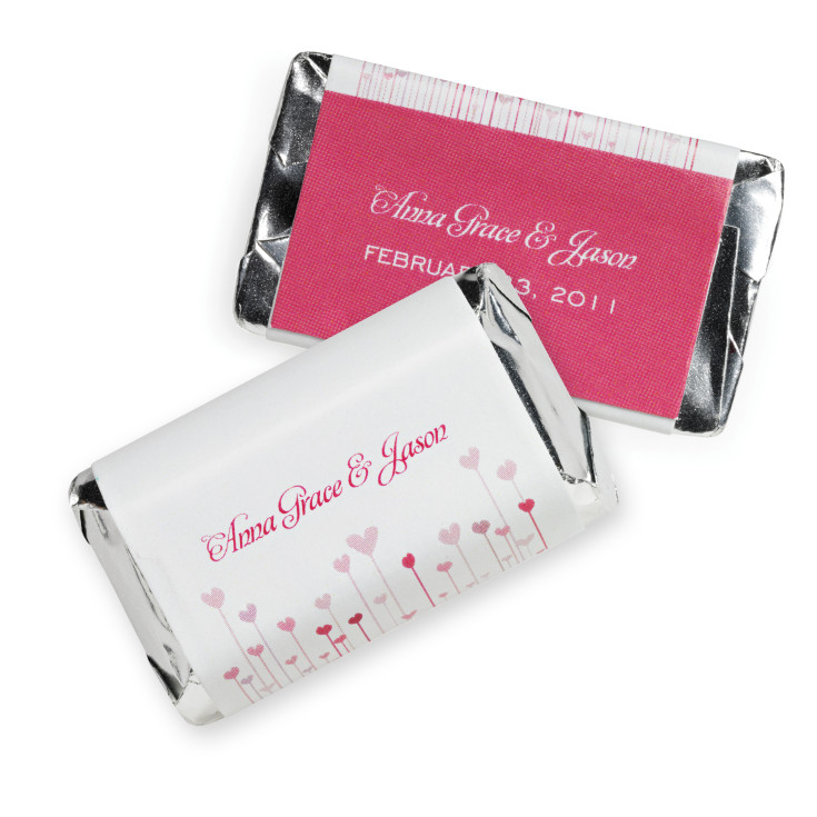 Hersheys Mini Personalized Chocolate Bar Favor Heart Garden