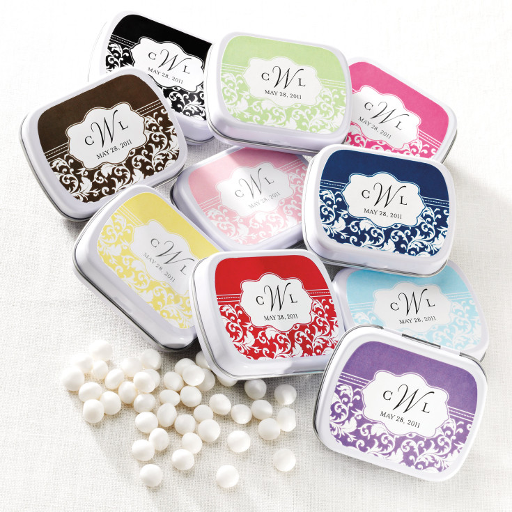 Exclusively Weddings Damask Mint Tin Wedding Favor