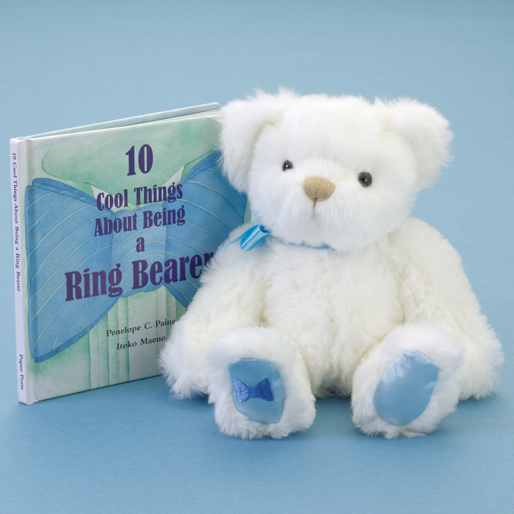 Teddy Bear and Keepsake Book For Ring Bearer Ring Bearer Gifts