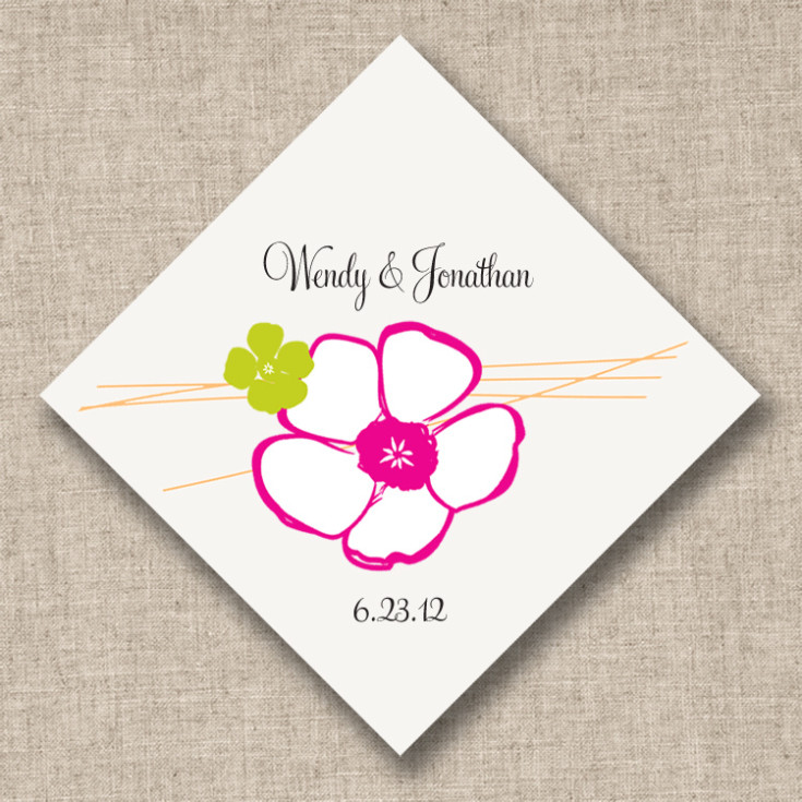 Love Blossoms Personalized Favor Tags Wedding Favor Tags