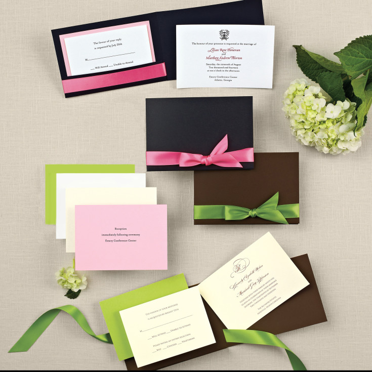 Stylish Wrap Wedding Invitation Pocket Wedding Invitations