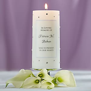 Crystal Accent Wedding Memorial Candle Crystal Accent Wedding Memorial Candle