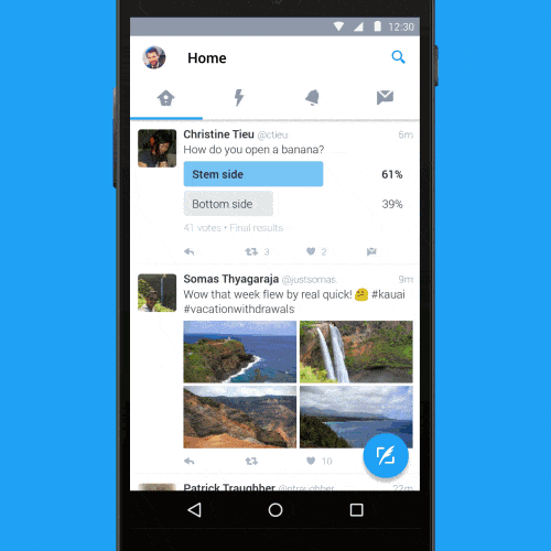 Twitter with Material Design