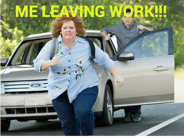 leaving work on friday