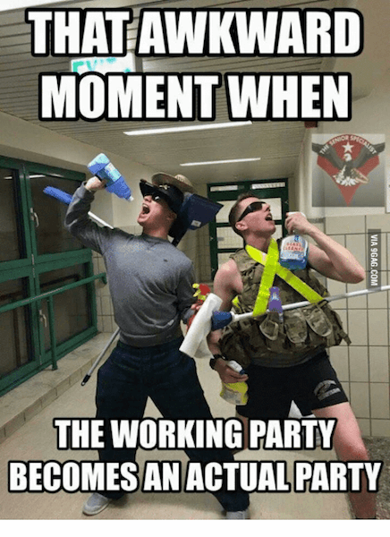 work party meme