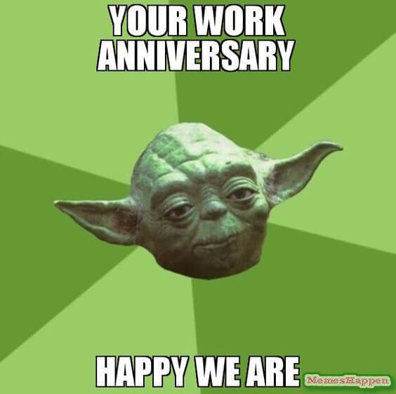 work anniversary funny quotes