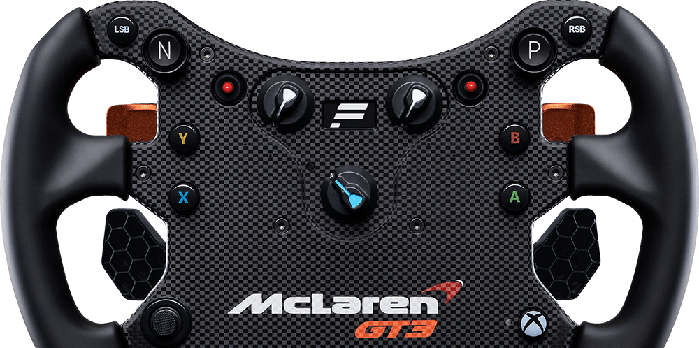 CSL Elite Steering Wheel McLaren GT3 V2 + QR2 Wheel-side CSL Elite Steering Wheel McLaren GT3 V2 + QR2 Wheel-side