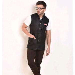Men's Partywear Solid Jute Waistcoats web Vol 1 (5)