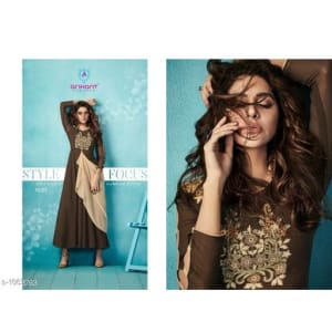 Maisha Elegant Faux Georgette Embroidered Kurti Web Vol21