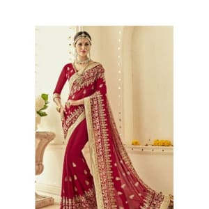 Aarvi Elegant Faux Georgette Sarees Vol web 5 (2)