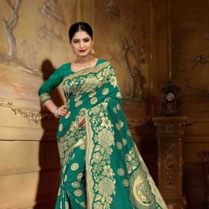 Art Silk Jacquered Woven Sarees