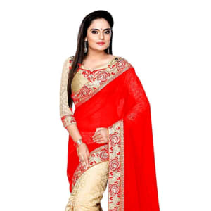 Aliyah Fashionable Georgette & Net Sarees