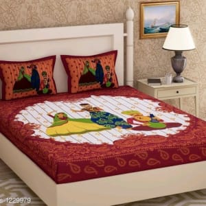 Cotton Printed Double BedSheets