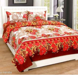 Trendy Cotton Printed 3D Double Bedsheets Vol 9 (3)