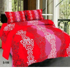 Trendy Cotton Printed 3D Double Bedsheets Vol 9 (2)