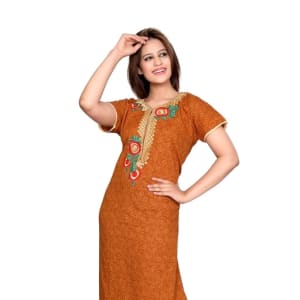 Women's Trendy Cotton Embroidery Nighties
