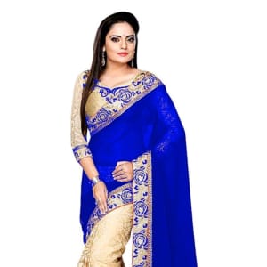 Aliyah Fashionable Georgette & Net Sarees
