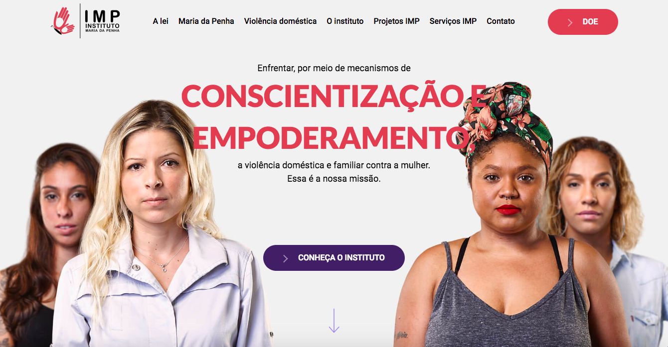 Capa do novo site do IMP