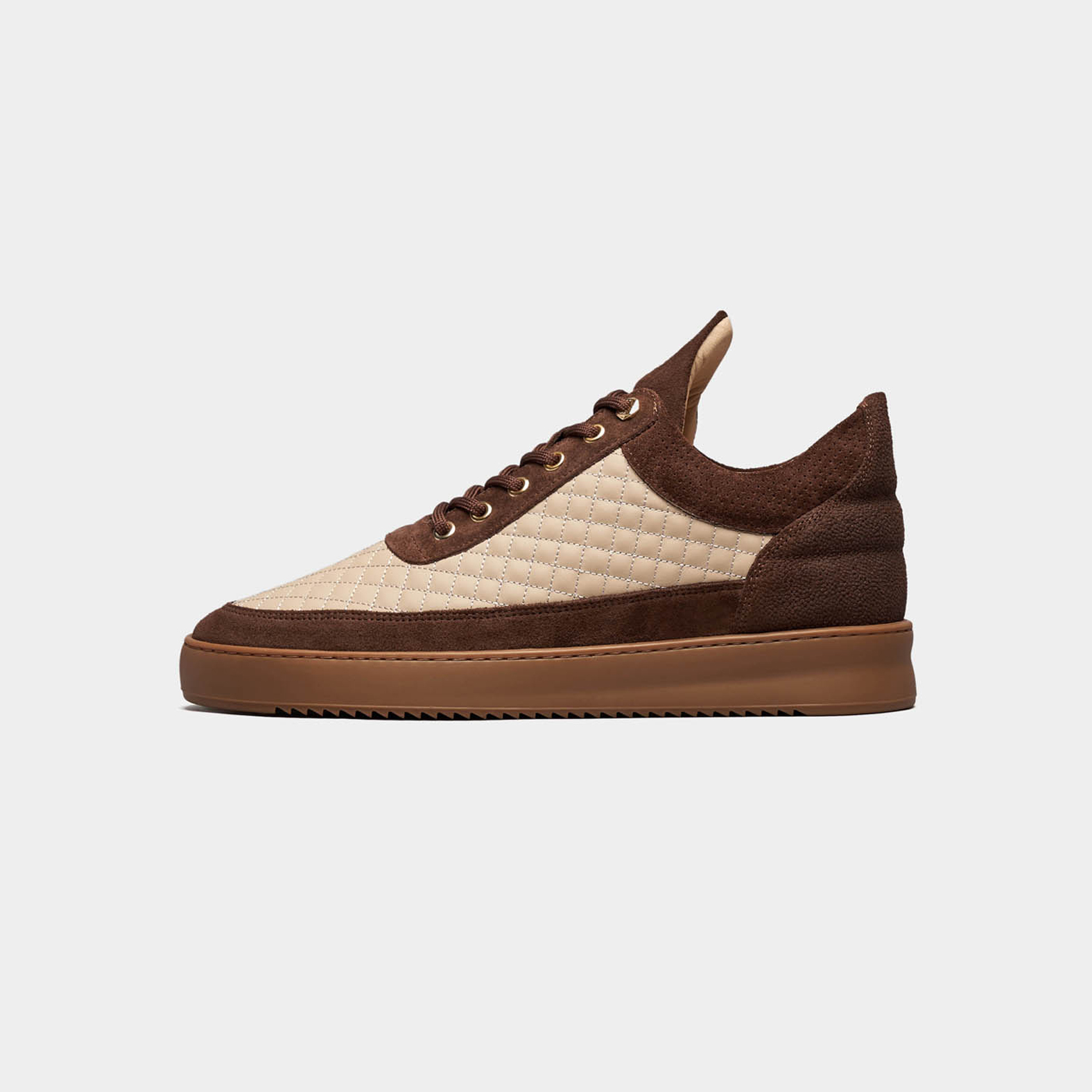 Low Top Quilted Brown - 10100151933