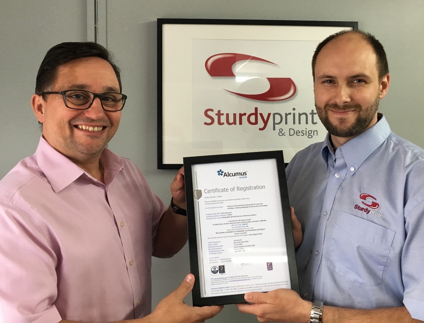 Sturdy Print achieve an AA grade for the second year running