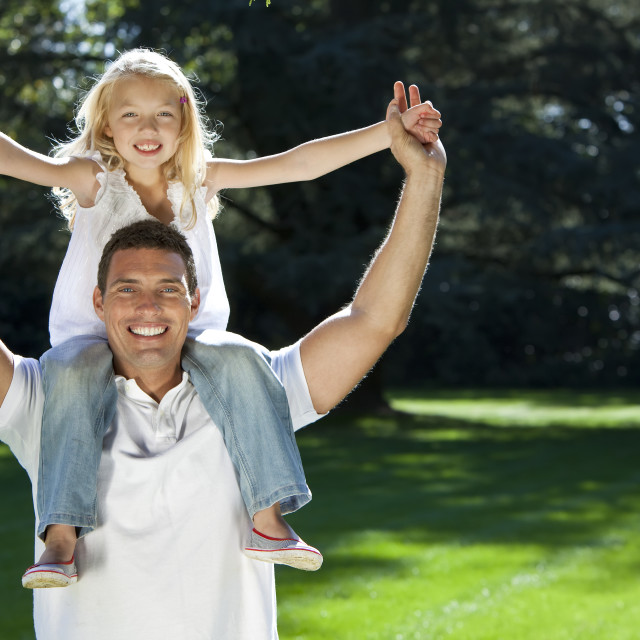 Father blond daughter