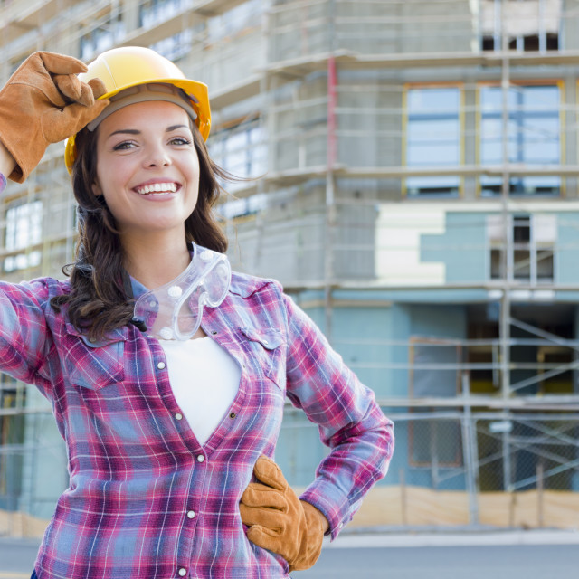 Female construction worker