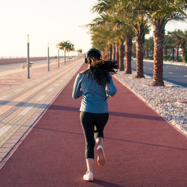 Jogger girl captured images