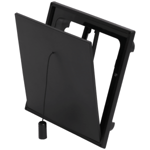 Klaffventil svart plast 150x150 mm