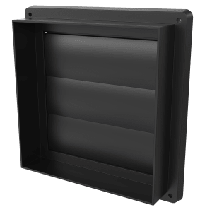 Gravity shutter 180x180mm black