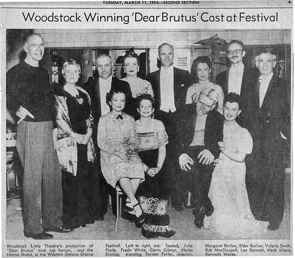1952 Dear Brutus photo by London Free Press