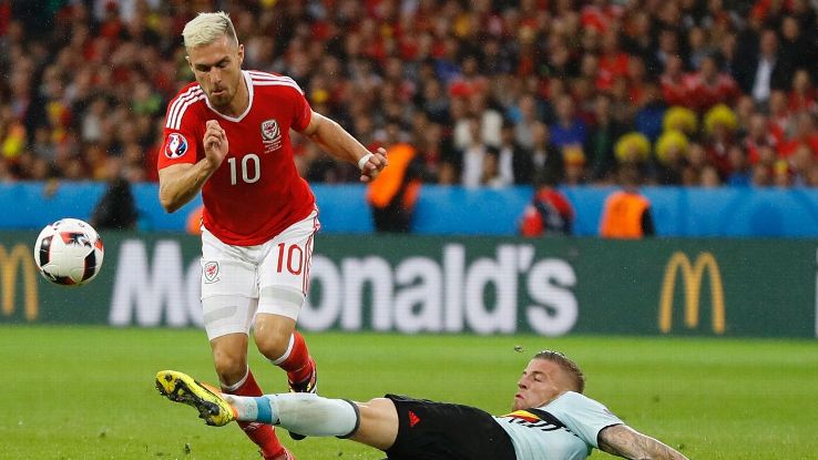 Ramsey in Wales vs Belgium