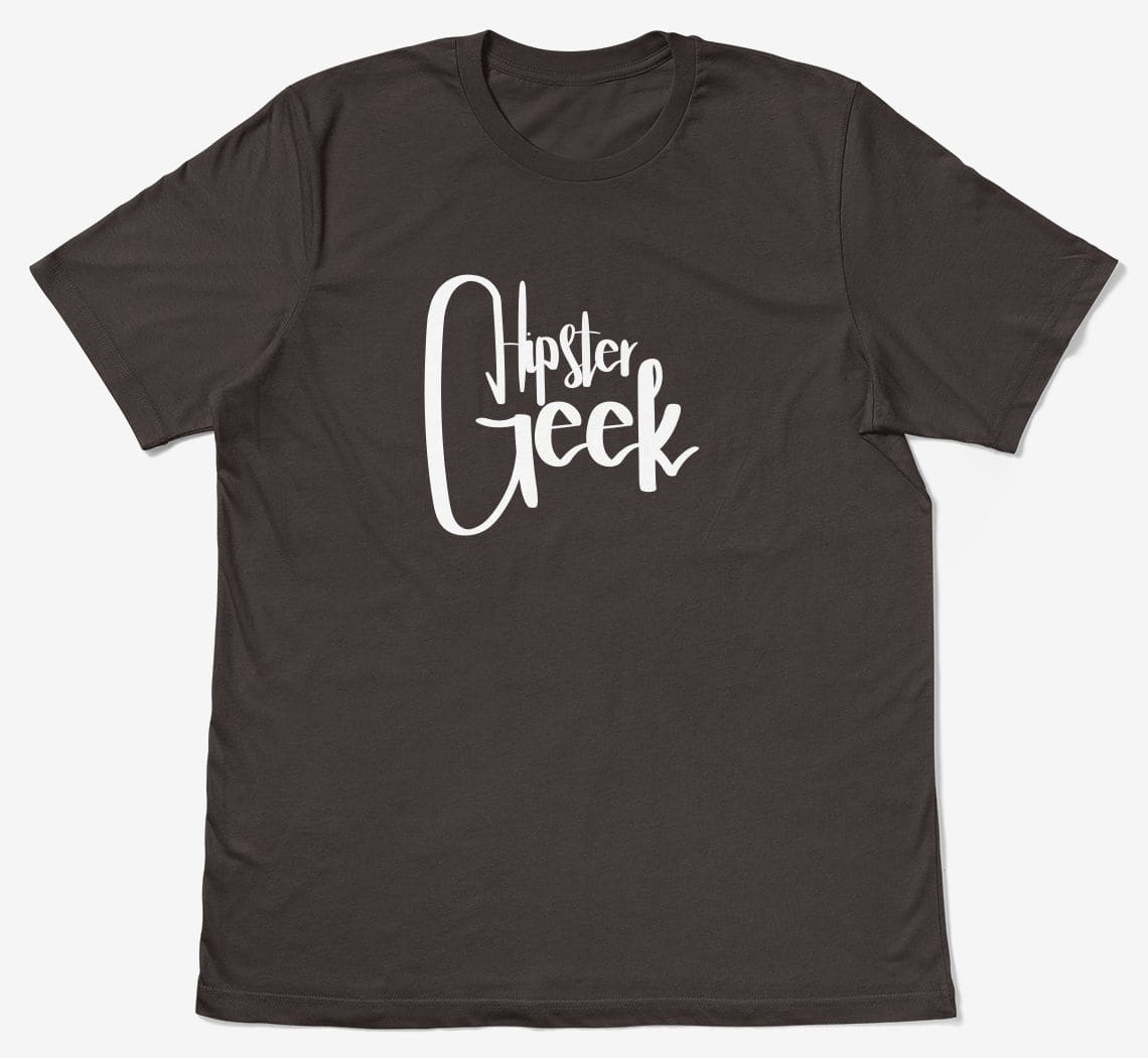A preview of the hipster-geek t-shirt design