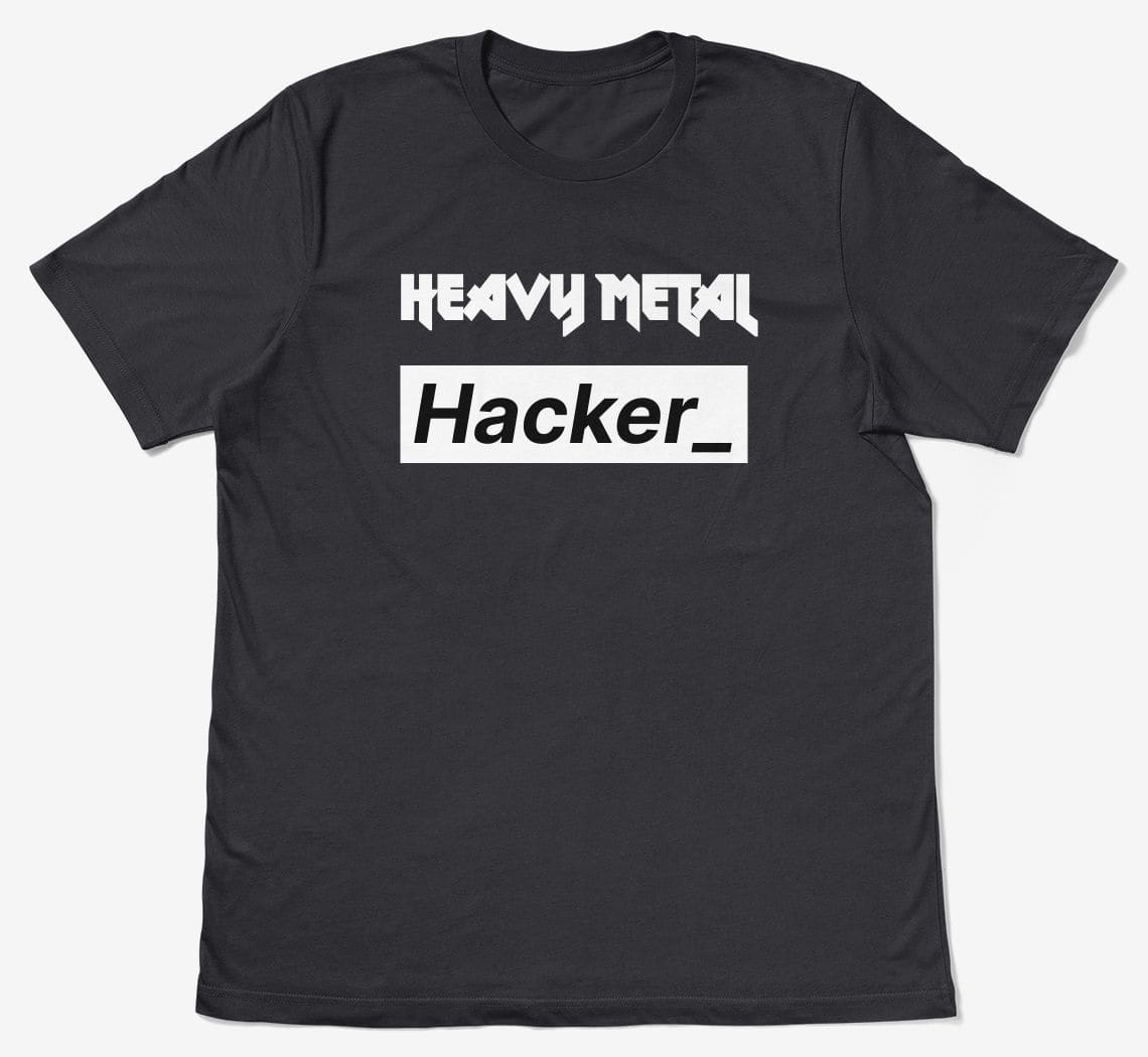 A preview of the heavy-metal-hacker t-shirt design